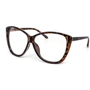 Oversized round cat eye design with clear lend